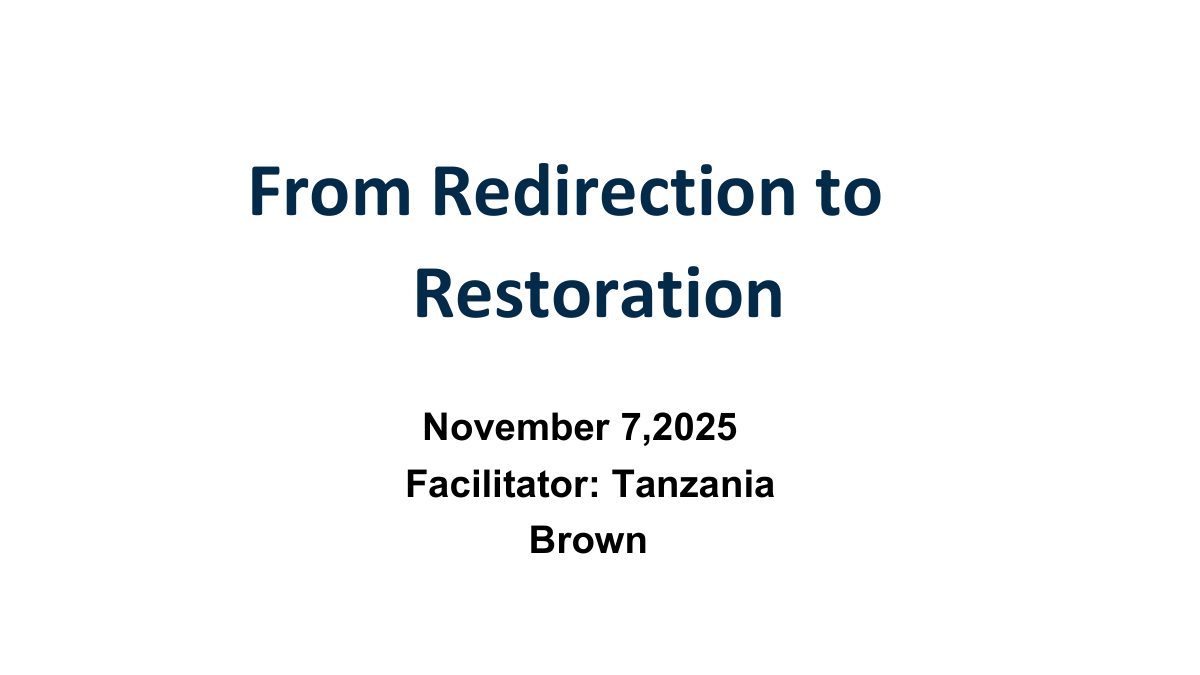 Title slide of Redirection and Restoration